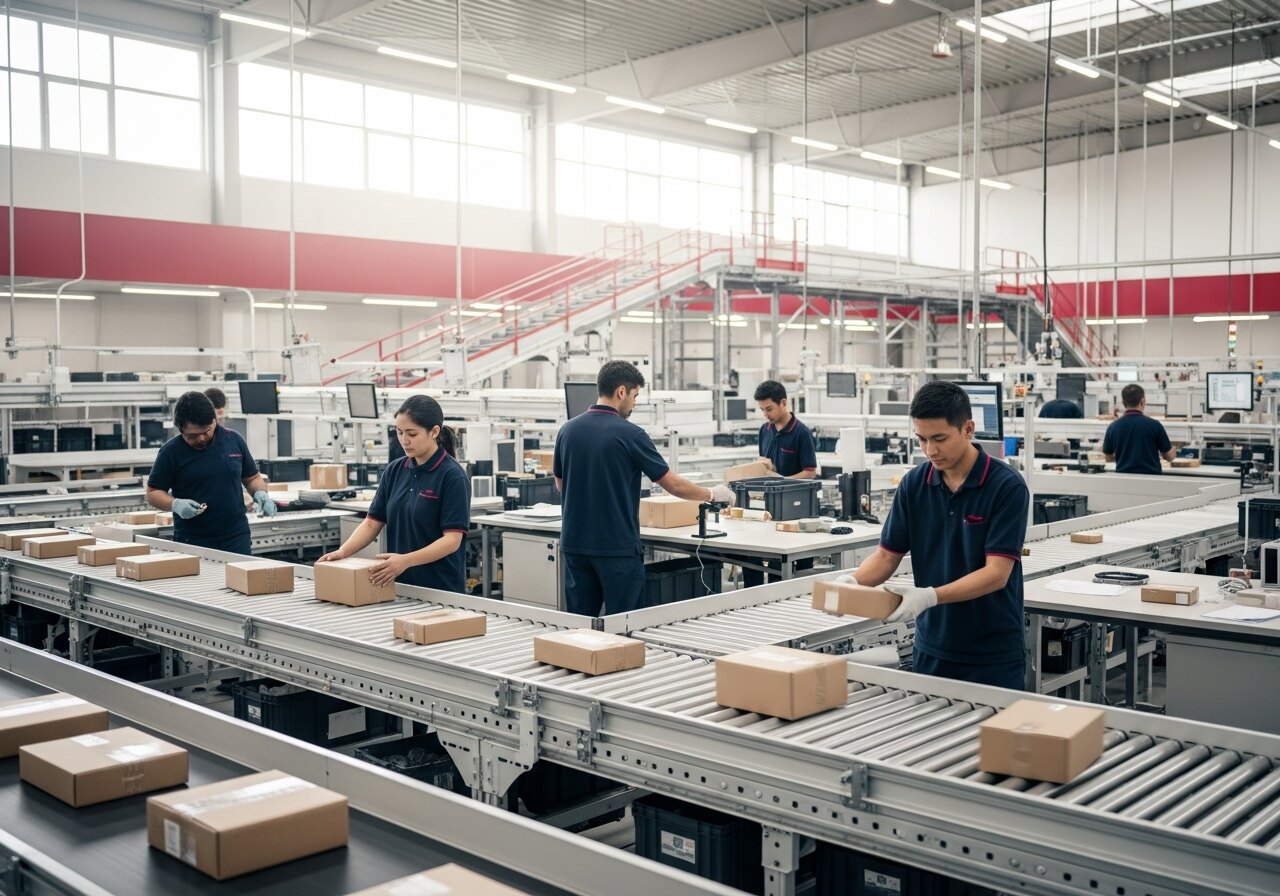 Automated conveyors and screens on the FULFIL.X fulfilment floor